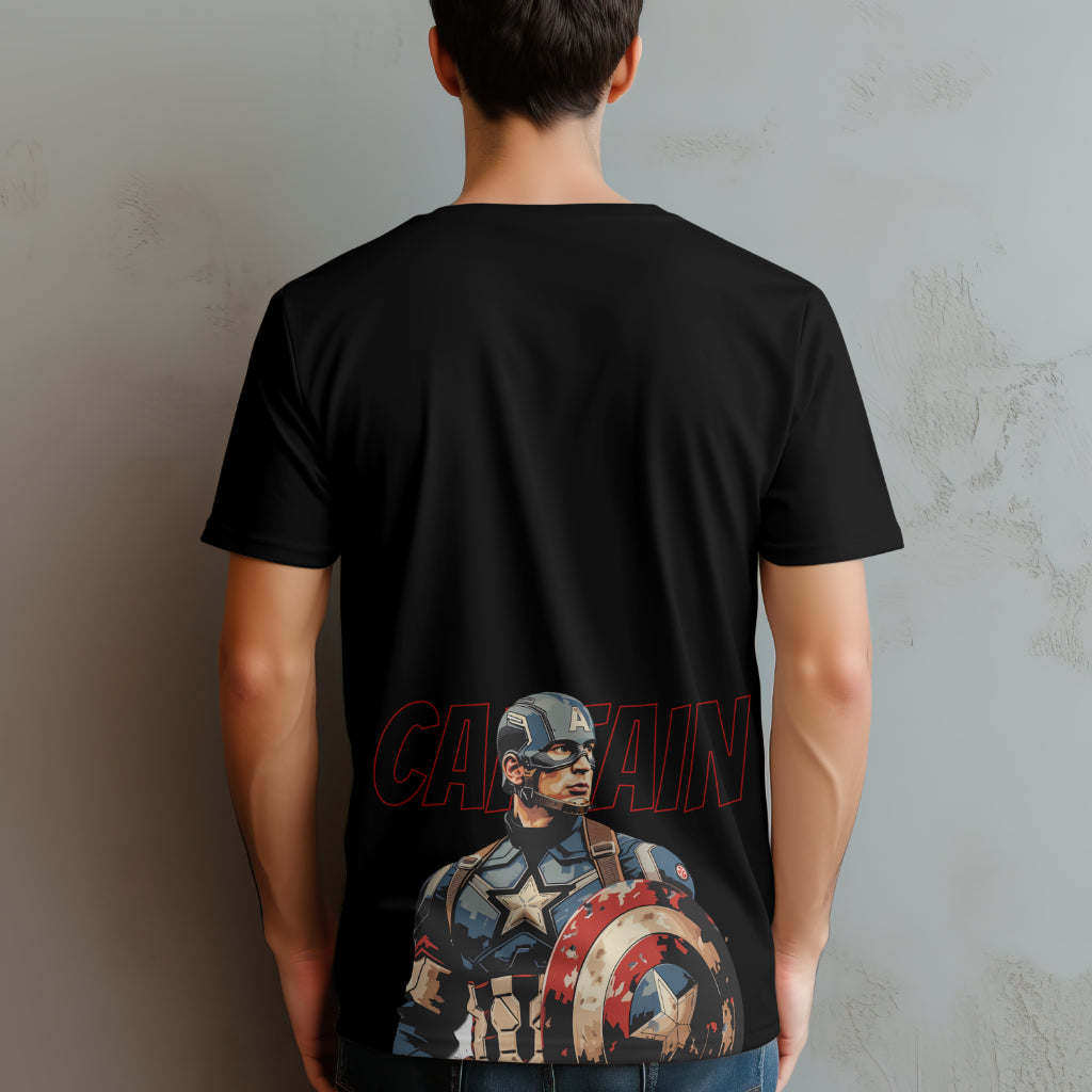 Captain America Marvel Printed T Shirt - The Custom Thread