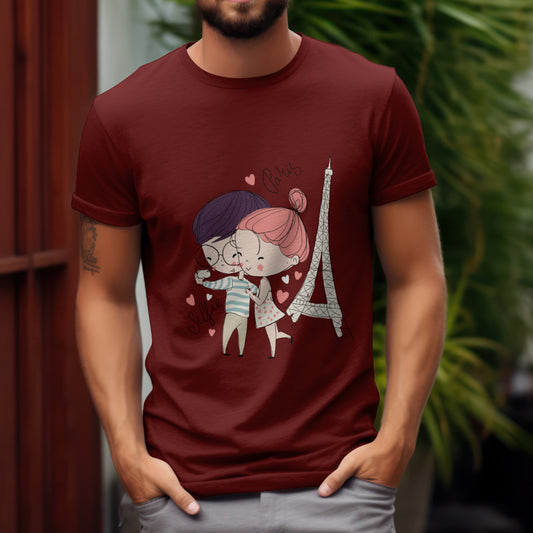 Paris Selfie Cute Printed T shirt - The Custom Thread