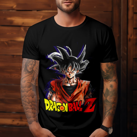 Dragon Ball Z Angry Goku Print T shirt