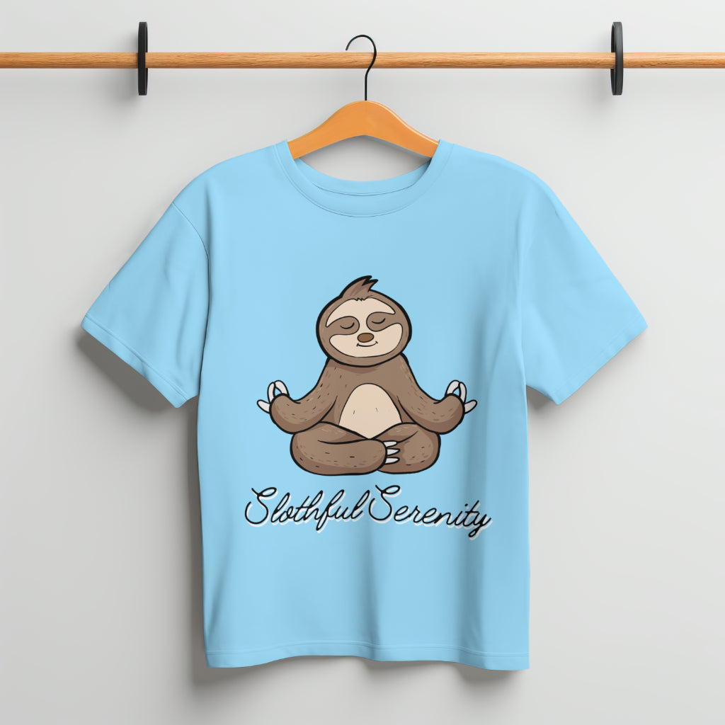 Sloth Meditation Printed T shirt - The Custom Thread