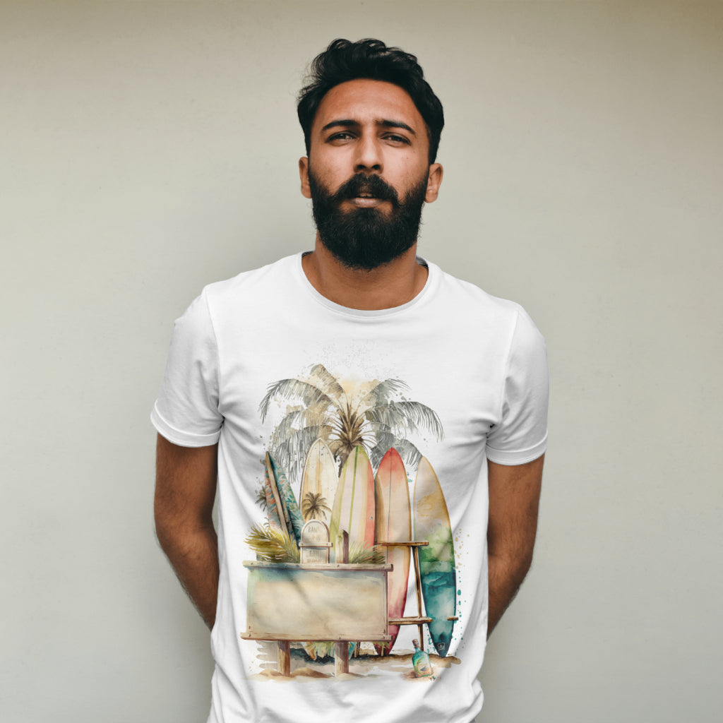 Summer Beach Boards Printed T shirt - The Custom Thread