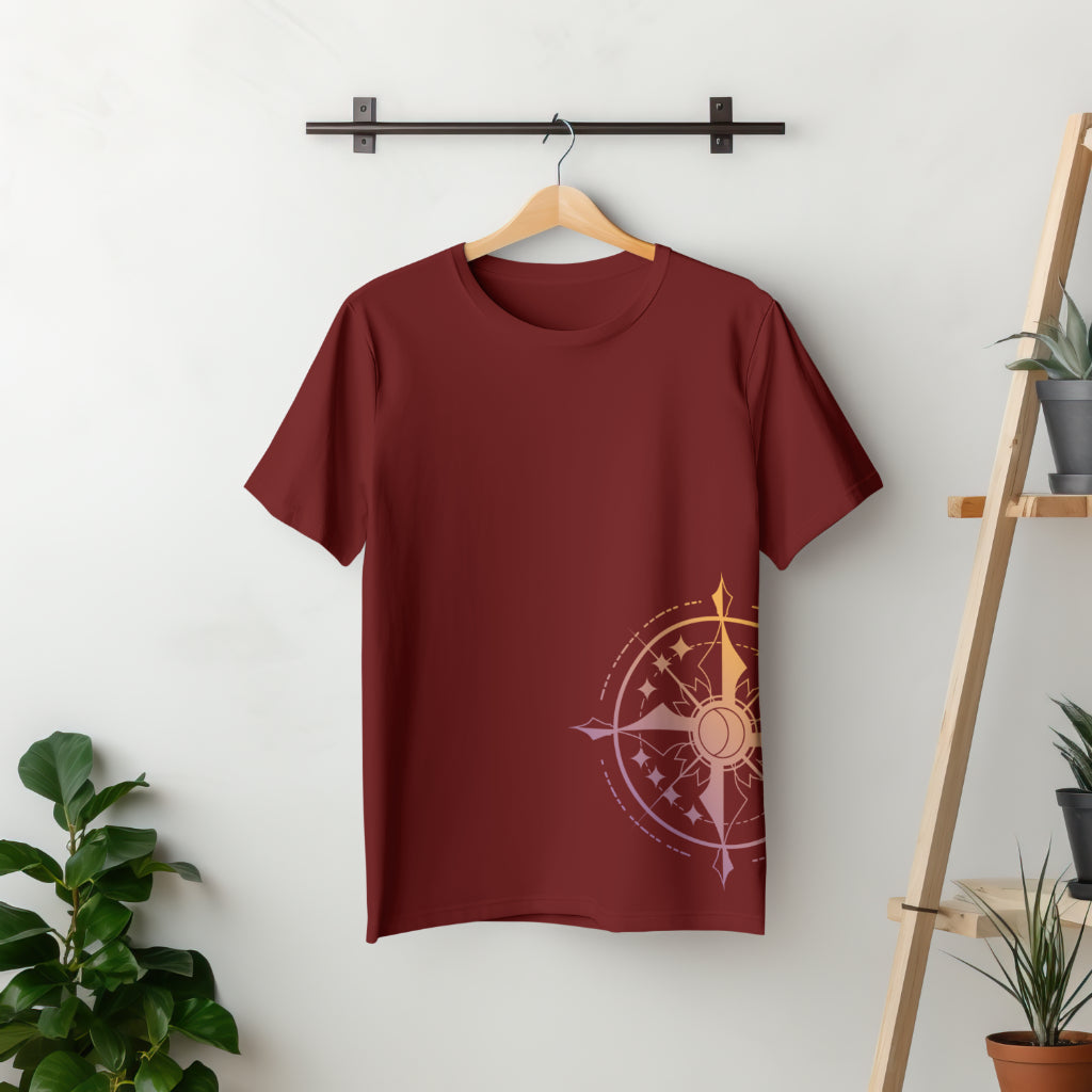 Spiritual Compass Printed T shirt - The Custom Thread