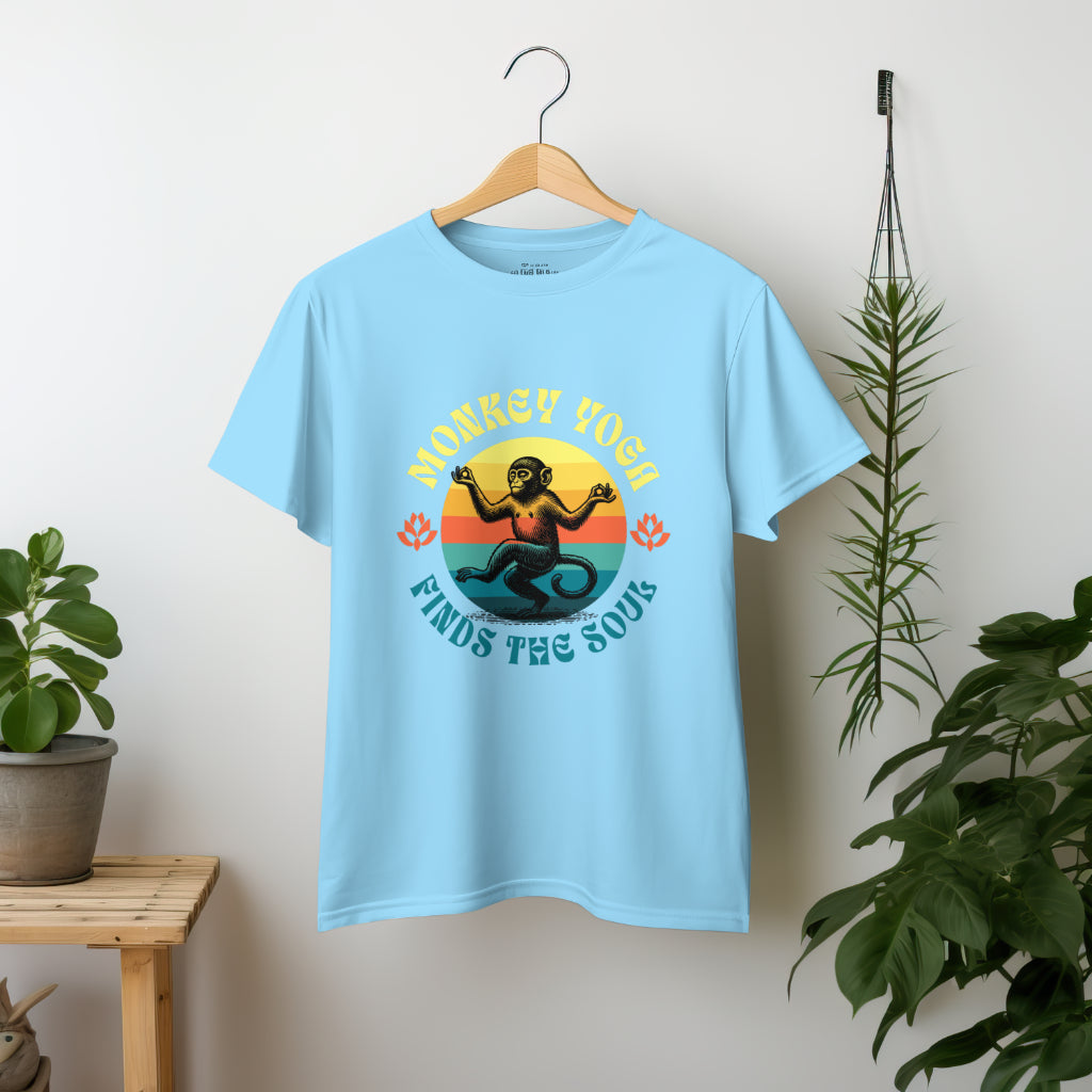 Monkey Yoga Printed T shirt - The Custom Thread