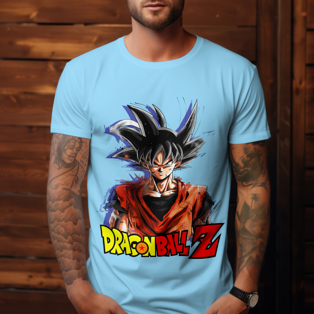 Dragon Ball Z Angry Goku Print T shirt