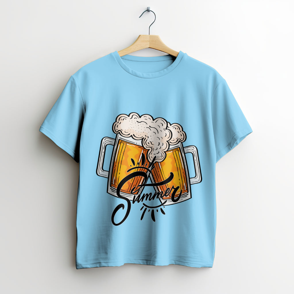 Summer Beer Printed T shirt - The Custom Thread