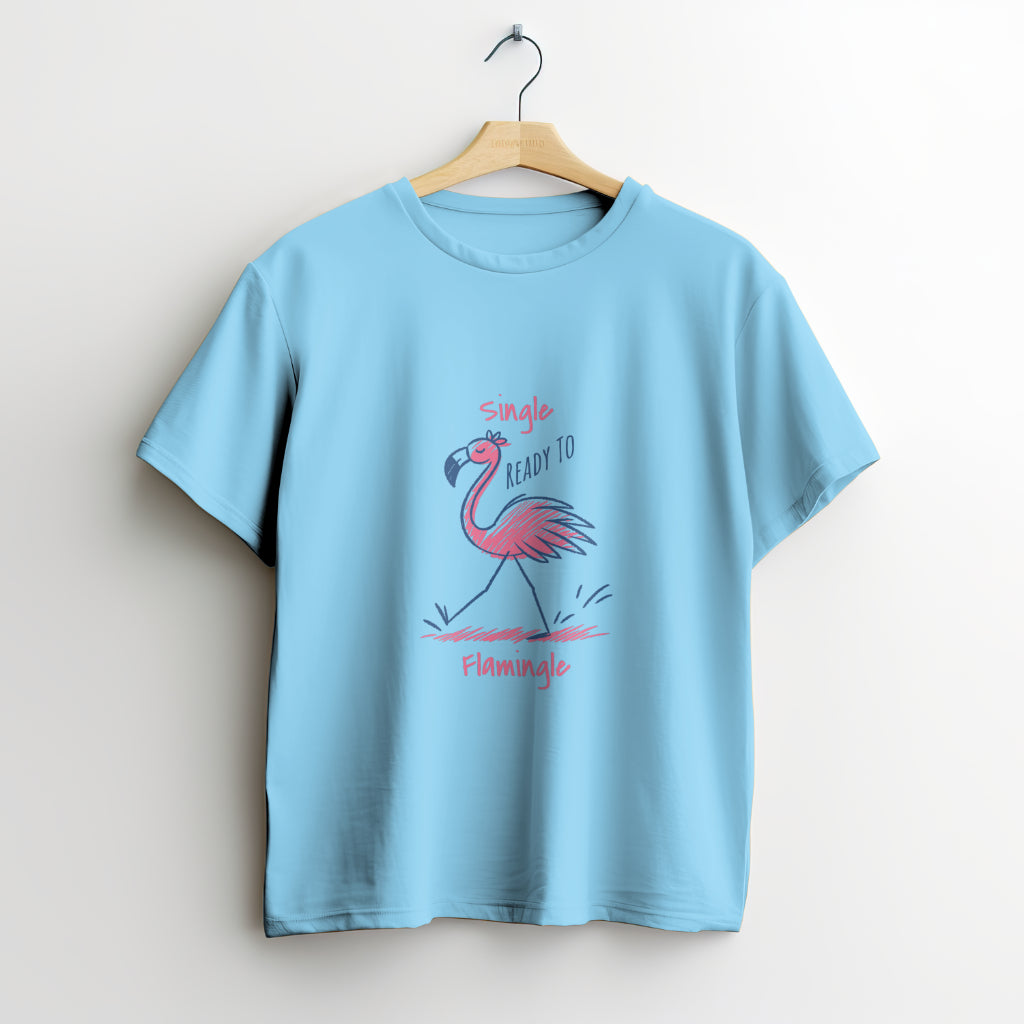 Ready to Flamingle Printed T shirt - The Custom Thread