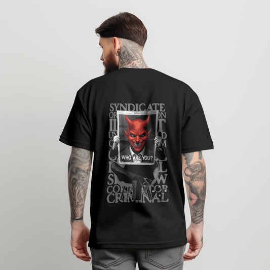 Who Are You Devil Printed T Shirt