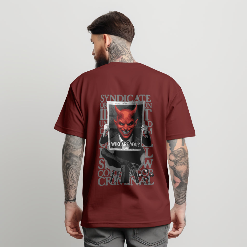 Who Are You Devil Printed T Shirt